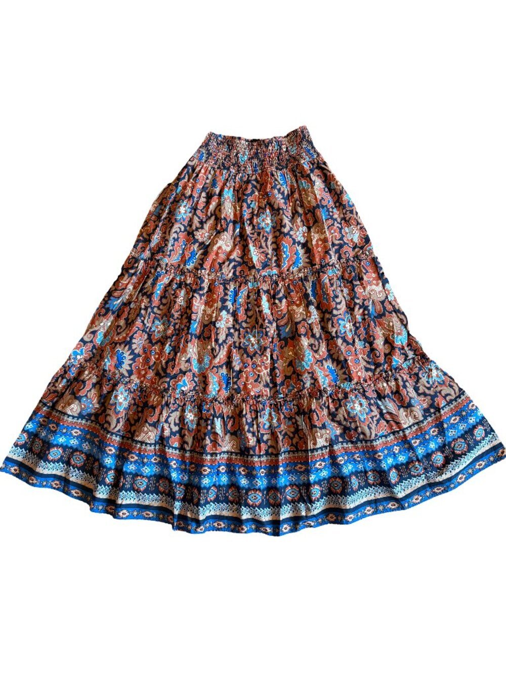 House of Harlow 1960 Midi Skirt Bohemian Print Flowy Southwest Size Small NWOT